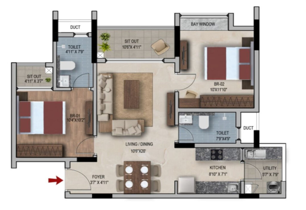 snn-felicity-2bedroom-floor-plan